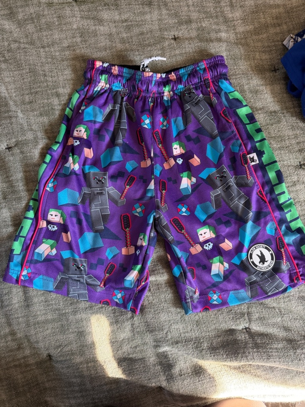 Kids Purple Graphic Play Shorts